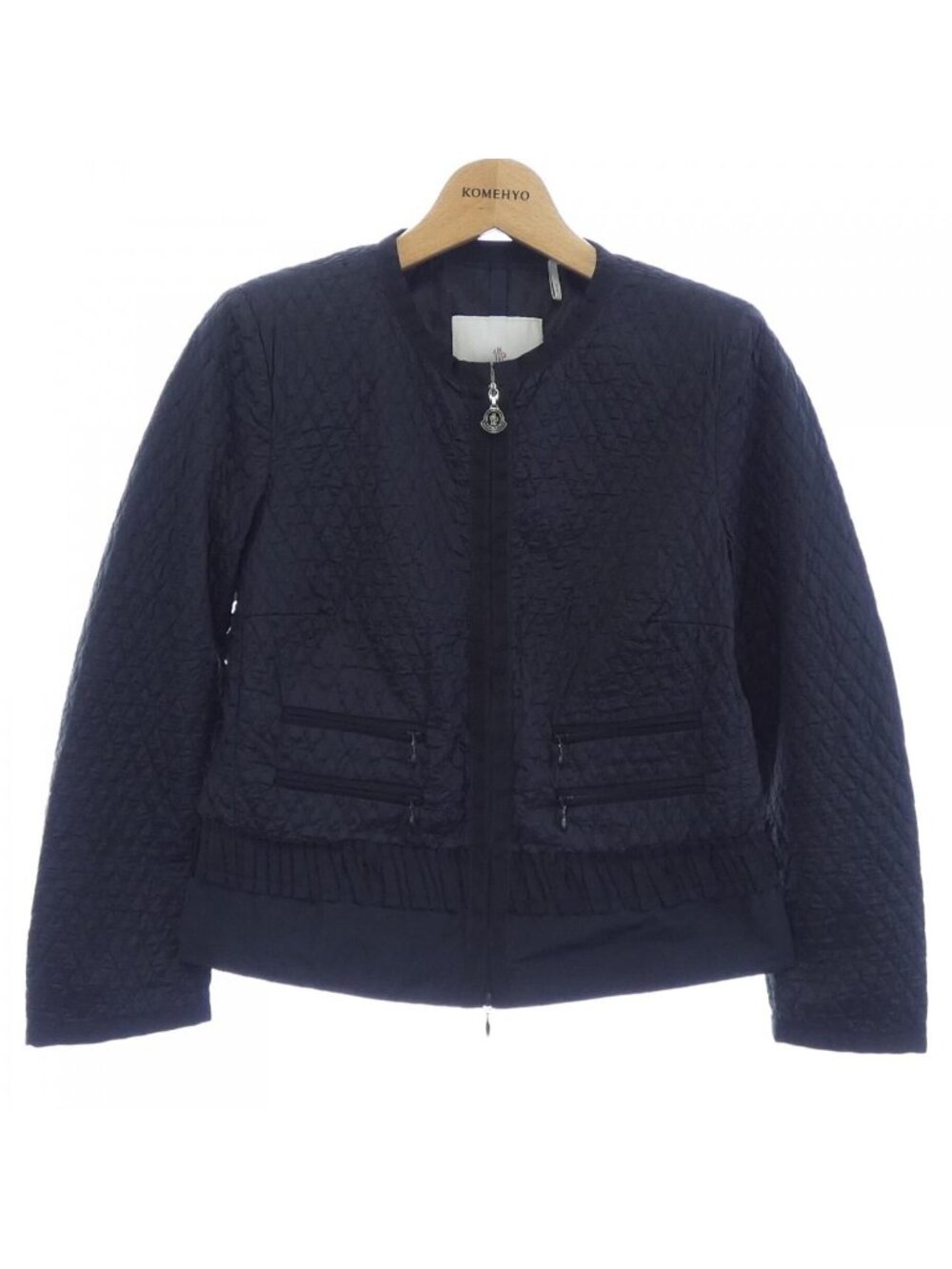 Moncler Collarless Jacket Black